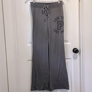 Pink VS Sweatpants with Flare Leg Gray Small
